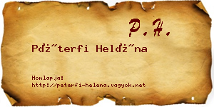 Péterfi Heléna névjegykártya